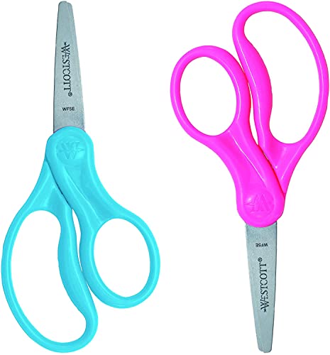 Westcott Right- & Left-Handed Scissors For Kids, 5'' Blunt Safety Scissors,  Assorted, 2 Pack (13168) - $1.49