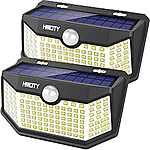 HMCITY Solar Lights Outdoor 120 LED with Lights Reflector and 3 Lighting Modes, Motion Sensor Security Lights,IP65 Waterproof Solar Powered for Garden Patio Yard (2Pack) $13