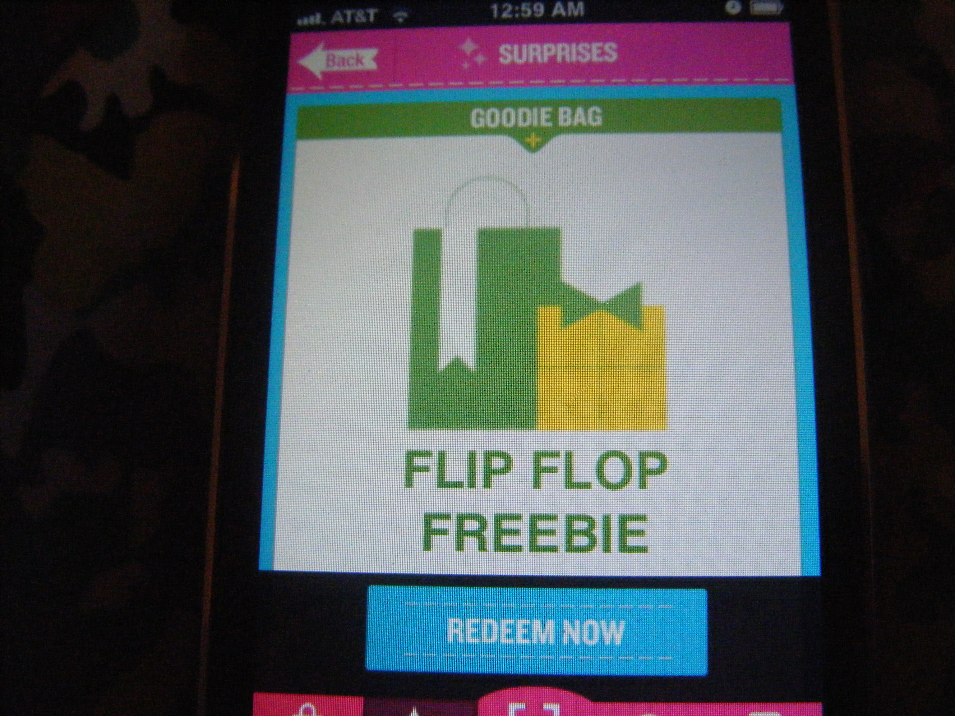 Old Navy- Win Flip Flops! Smartphone App Required
