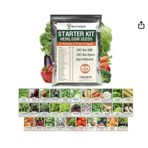 32-Variety Open Seed Vault Fruit & Veggies Heirloom Seeds Starter Kit $13.60 & More w/ S&S