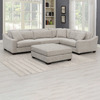 Costco Members: Evelynne Fabric Sectional with Ottoman $1300 + Free Delivery