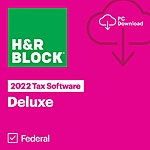 H&R Block 2022 Tax Software (Physical/PC/Mac Digital Download): Deluxe $15 &amp; Many More