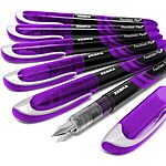 6-Pack Zebra Fuente Disposable Fountain Pens (Purple) $10