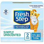 37-lbs (2x 18.5-lbs) Fresh Step Clumping Cat Litter Advanced (Simply Unscented) $12.75 w/ Subscribe &amp; Save