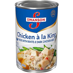 10.5-Oz Swanson Canned Chicken a la King w/ White & Dark Chicken Meat $1.50 w/ Subscribe & Save & More