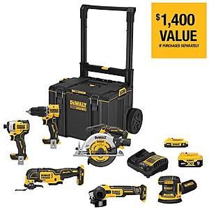 DeWALT 20V MAX 6-Tool ToughSystem Lithium-Ion Cordless Combo Kit $489 + Free Shipping