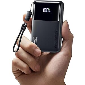 INIU Slimmest 10000mAh 45W PD Portable USB-C Charger $13.75 