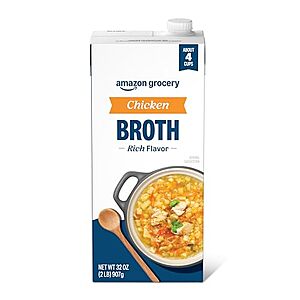32-Oz Amazon Grocery Chicken Broth $1 w/ Subscribe & Save