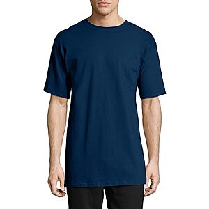 2-ct Hanes Men's Beefy-t Heavyweight Cotton Shirts:Red $4.20,Black $8.30,Navy $6.30