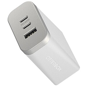 Otterbox 72W Premium Pro Fast Charge 3-Port GaN USB-C Wall Charger (Silver) $15 & More + Free S&H w/ Prime