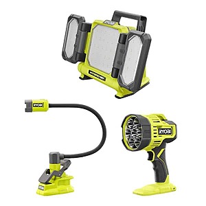 Ryobi ONE+ 18V Hybrid Panel Light, Spotlight + Clamp Light (Tools Only) $79 + Free Shipping