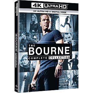 The Bourne Complete Collection (5-Films, 4K Ultra HD + Digital 4K) $29 