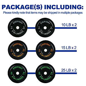 100-Lb BalanceFrom Bumper Weight Plate Set (25-Lb + 15-Lb + 10-Lb Pairs) $57 + Free Shipping