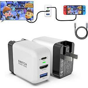Mirabox 36W Portable TV Dock Charger for Nintendo Switch w/ USB-C to USB-C Cable from $10 & More