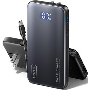 INIU 10,000mAh 3-in-1 Portable Wall Charger / Power Bank w/ 45W USB C $18.35 + Free S&H