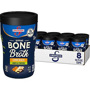 8-Pack 10.75-Oz Swanson Sipping Bone Broth