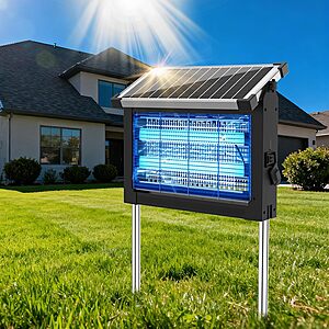 4500V OnBeam Solar Bug Zapper w/ 10W Solar Panel & Rechargeable Battery $40 + Free S&H