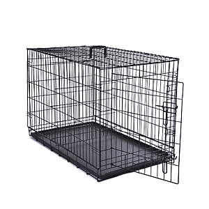 Max & Marlow Foldable Metal Wire Dog Crates w/ Tray & Divider from