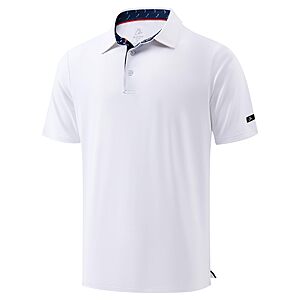 Obla Men's Short Sleeve Dry Fit Moisture Wicking Performance Athletic Golf Shirt $13 