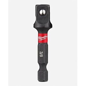 $3.11* | Milwaukee Shockwave Steel Impact Duty 1/4" Hex Shank to 3/8" Square Socket Adapter at Amazon