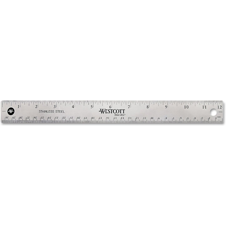 Westcott 10415 Stainless Metal Ruler with Non-Slip Cork Base, 12-Inch $1.38