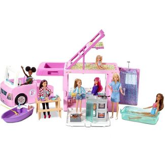60-Pc 23.5" Barbie Estate 3-in-1 Dreamcamper Vehicle Playset w/ Accessories $40 + Free Shipping