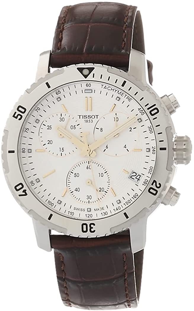 42mm Tissot Men's PRS 200 Chronograph Watch w/ Brown Leather Band & Sapphire Crystal $200.72 + Free Shipping