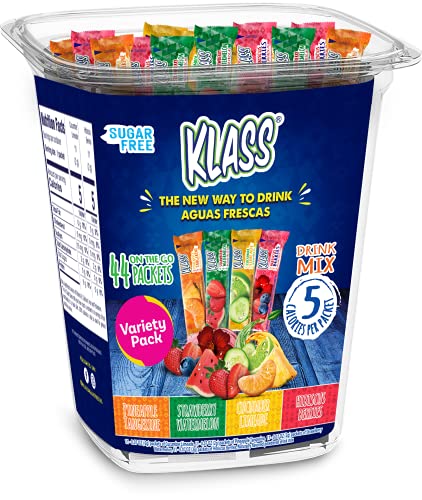 44 Stick Packs Klass Aguas Frescas Sugar Free Variety Pack Drink Mix ($0.27/each) $11.77 + Free Shipping w/ Prime or on $25+