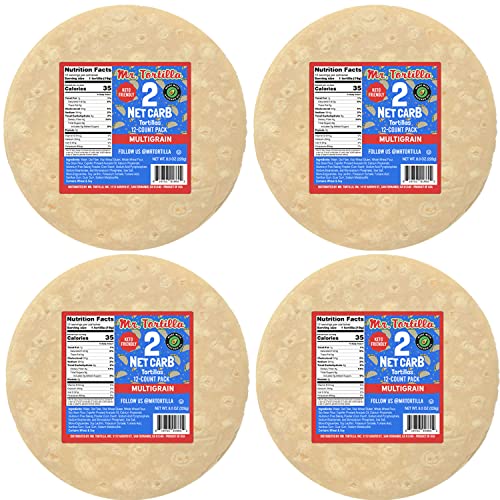 Amazon Lightning Deal: 48-Count 6" Mr. Tortilla 2 Net Carb Keto Tortilla Wraps (Multigrain) $16.27 + Free Shipping w/ Prime or on $25+