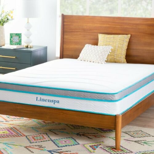 Linenspa 8 Hybrid Mattress Distressed As Is Queen 93 50 Twin 63 75
