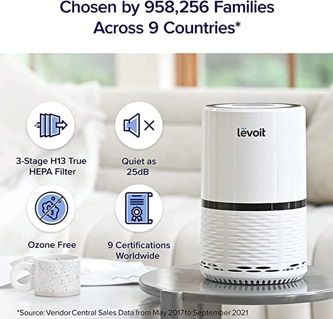 Levoit LV-H132-XR True HEPA Air Purifier + Extra Filter  $44.99 + Free Shipping