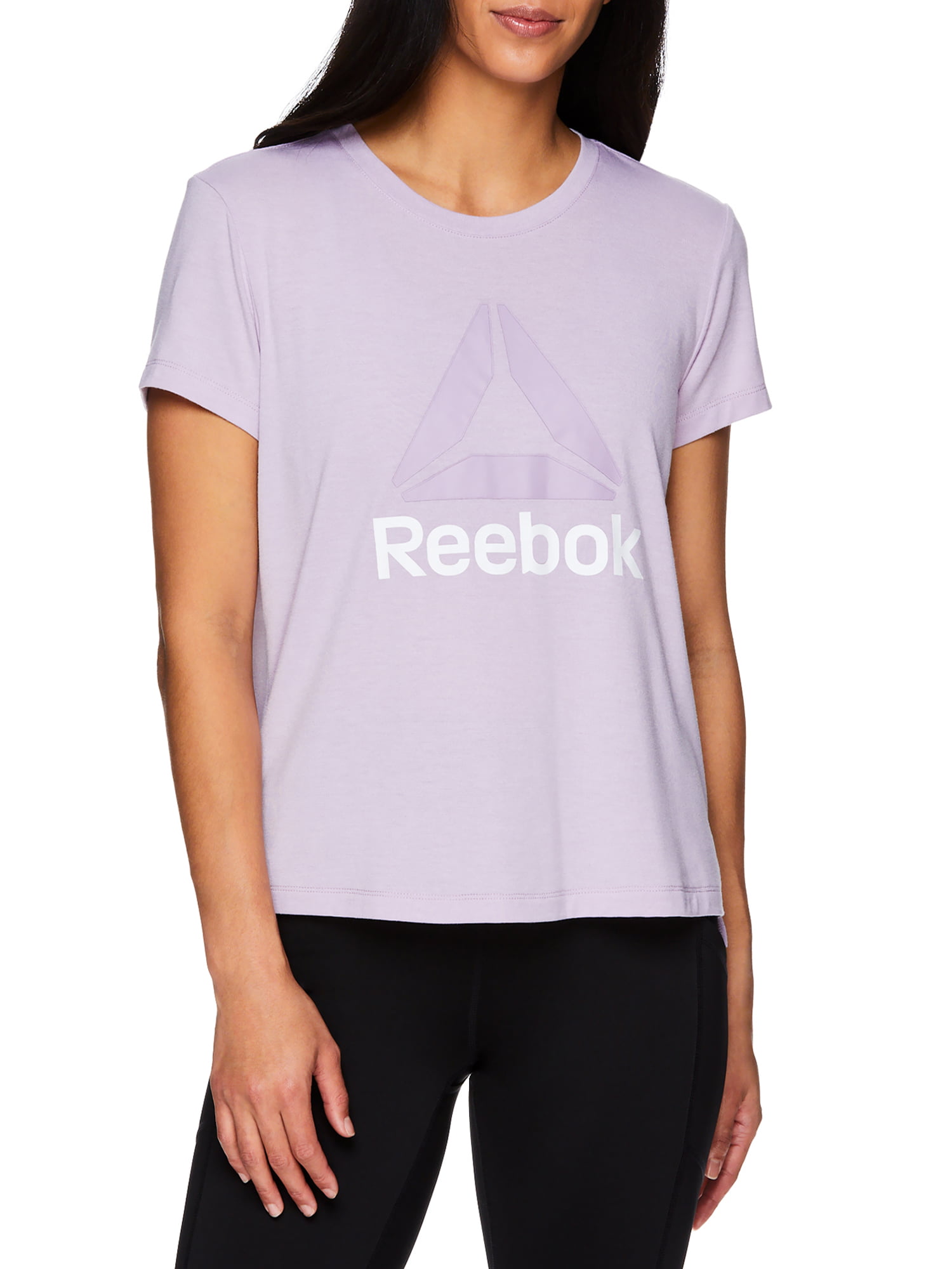 Reebok Women's Ultimate Slinky Jersey Logo Cropped Tee (Lavender Frost) $7.00 + Free S&H w/ Walmart+ or $35+