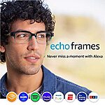 Echo Frames (2nd Gen) | Smart audio glasses with Alexa(Modern Tortoise with clear lenses; Quartz Grey or Pacific Blue w/ prescription ready lenses) $109.99 + Free Shipping