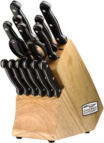 Chicago Cutlery Essentials Stainless Steel Knife Block Set (15 Piece) $17.55 FS w/ Prime @Amazon - $17.55