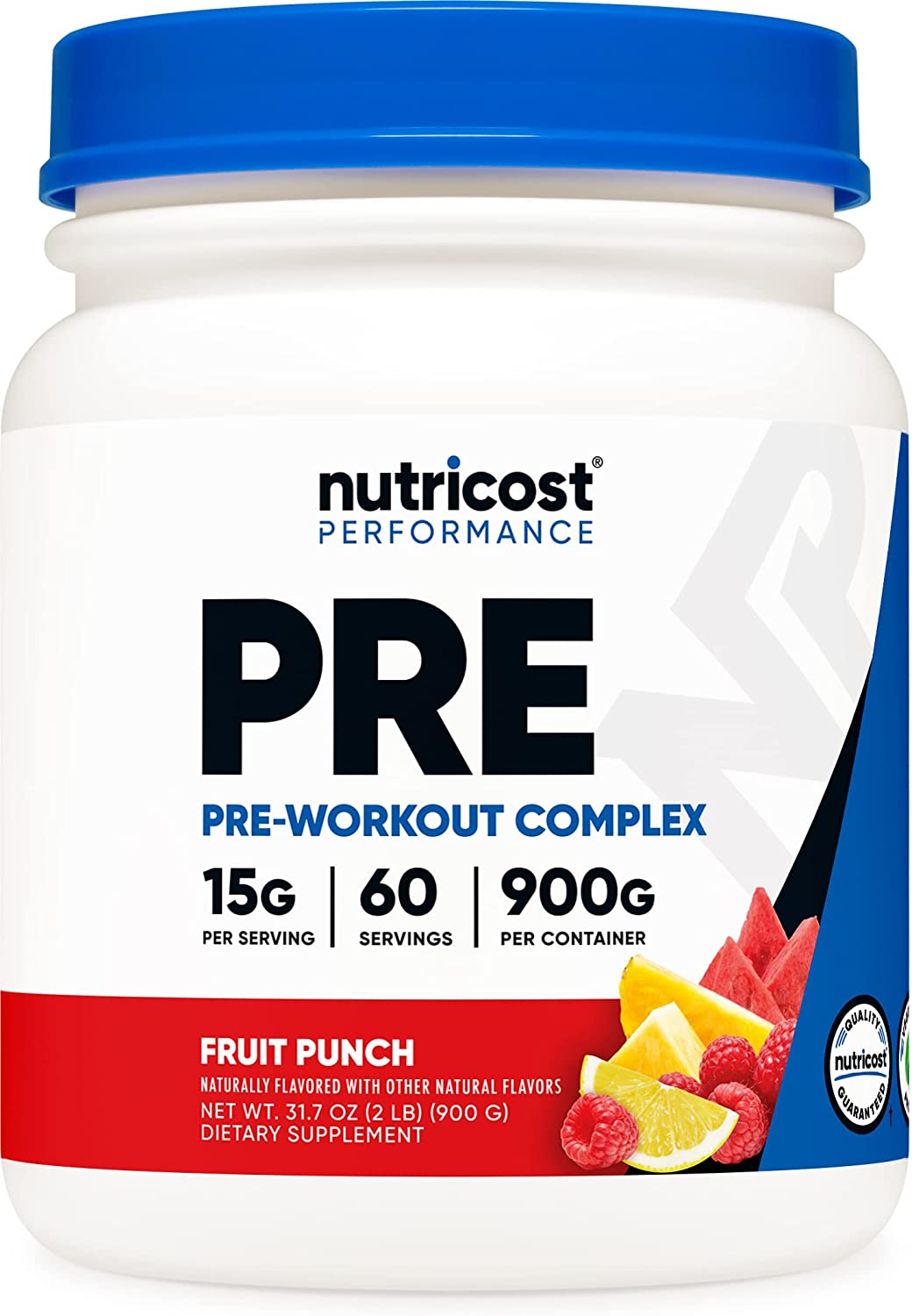 Amazon.com: Nutricost Pre-Workout pre workout Powder Complex, Fruit Punch, 60 Servings, Vegetarian, Non-GMO and Gluten Free : Health & Household $27.32