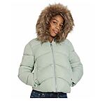 Costco Members: Rothschild Youth Puffer Jacket w/ Faux Fur Hood (Green or Pink) $10 or less + Free Shipping