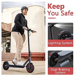 Electric Scooter for Adults, 8.5/10/14" Tires, 19/22Mph, 350W/500W Motor, 21-28 Miles Range, Folding E-Scooter with Dual Suspension,APP(V1/SPRO/MAX/PRO/X1/X1PRO) $139.98
