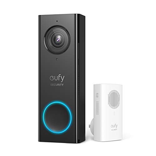 eufy Security Wi-Fi Video Doorbell, 2K Resolution, Real-Time Response, No Monthly Fees, Secure Local Storage, Free Wireless Chime -$109.99