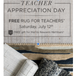 Mathis Home- Free Rug For Teachers on July 12th: Must show ID
