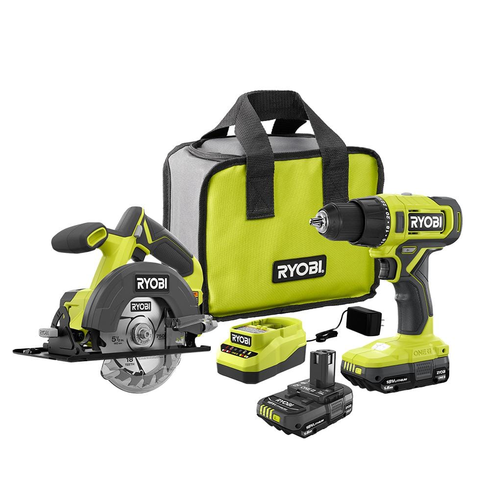 Home Depot in store: Ryobi One+ P1816 2 combo w/ circular saw, 1/2" driver, 2 1.5ah batteries, charger, bag for $65 -- YMMV