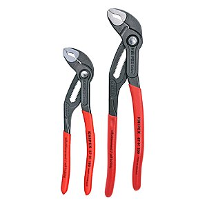 KNIPEX Tools - 2 Piece Cobra Pliers Set (87 01 180 & 87 01 250) (003120V01US), Red $60.93