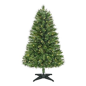 Select Areas: 4' Home Accents Holiday Woodtrail Fir LED Pre-Lit Artificial Christmas Tree $12 + Free Shipping