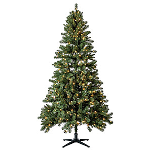 7' Holiday Time Pre-Lit Duncan Fir Artificial Christmas Tree w/ Color LED Lights $49.50 + Free Shipping
