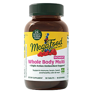Costco Members: MegaFood Women's Whole Body Multivitamin, 90 Tablets. Free Shipping. $22.99