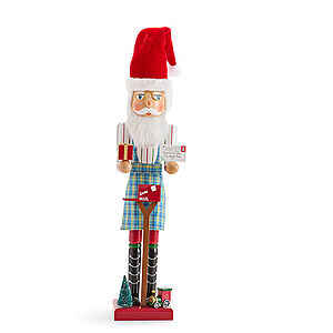 North Pole Trading Co. 24in Mail Santa Wood Christmas Nutcracker $13.99