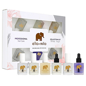 Costco Members: ella + mila Nail Care Essentials, 6-piece Set, 0.45 fl oz Each. Free Shipping. $29.99