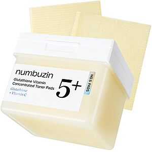 numbuzin No.5 Vitamin-Niacinamide Concentrated Pad,Daily Double-Sided Facial Pads w/Glutathione,PHA & LHA for Fresh Radiant-Looking Skin,180 ml (70 Pads) S&S $14.04