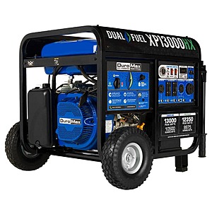 DuroMax 13000/10500-Watt Dual Fuel Electric Start Gasoline/Propane Portable Home Power Back Up Generator with CO Alert Shutdown $999