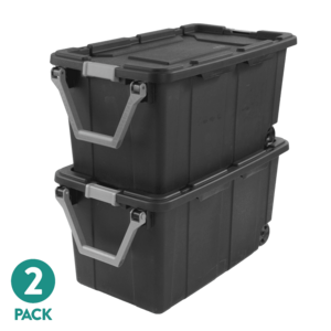 2-Pack Sterilite 40 Gallon Wheeled Industrial Tote Storage Bins w/ Latch Lid $35.85 + Free Shipping