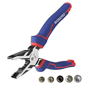 WORKPRO 8" Linesman PRO Screw Extractor Pliers w/Unique Non-slip Jaws, Stripped Screw Remover Tool. YMMV - Coupon Price $11.99 at UE Direct via Amazon
